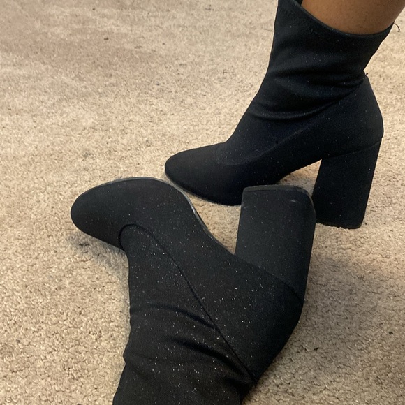 Black sparkly ankle boots - Picture 7 of 7